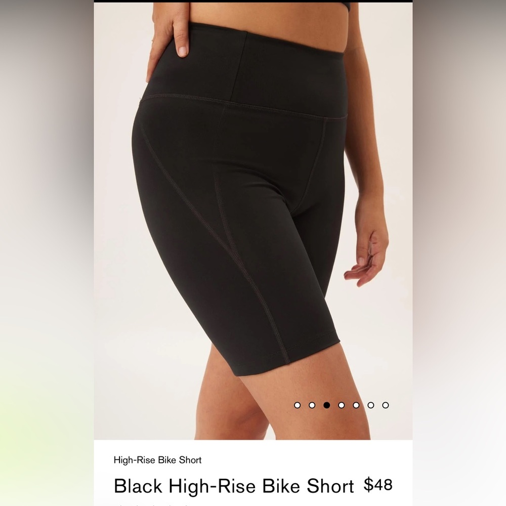 Girlfriend Black High Rise Bike Short Small